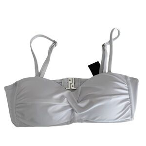 White Bandeau Swim Top